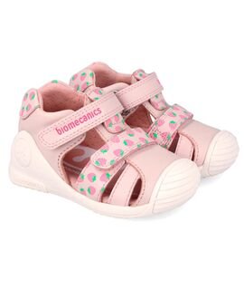 Biomecanics Παιδικά Ανατομικά Δερμάτινα Παπουτσοπέδιλα 262107-A779-COTTON - ΡΟΖ