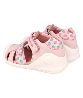 Biomecanics Παιδικά Ανατομικά Δερμάτινα Παπουτσοπέδιλα 262107-A779-COTTON - ΡΟΖ