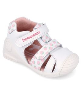 Biomecanics Παιδικά Ανατομικά Δερμάτινα Παπουτσοπέδιλα 262107-B050-BLANCO - ΛΕΥΚΟ