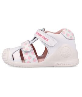 Biomecanics Παιδικά Ανατομικά Δερμάτινα Παπουτσοπέδιλα 262107-B050-BLANCO - ΛΕΥΚΟ