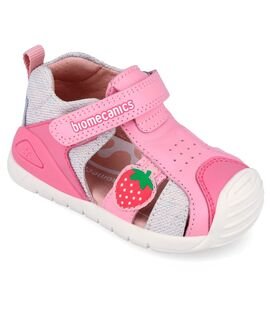 Biomecanics Παιδικά Ανατομικά Δερμάτινα Παπουτσοπέδιλα 262110-A711-CANDY - ΡΟΖ