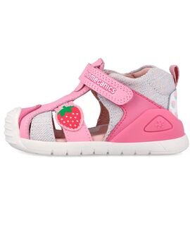 Biomecanics Παιδικά Ανατομικά Δερμάτινα Παπουτσοπέδιλα 262110-A711-CANDY - ΡΟΖ