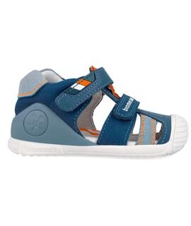 Biomecanics Παιδικά Ανατομικά Δερμάτινα Παπουτσοπέδιλα 262123-A556-PETROL - ΜΠΛΕ