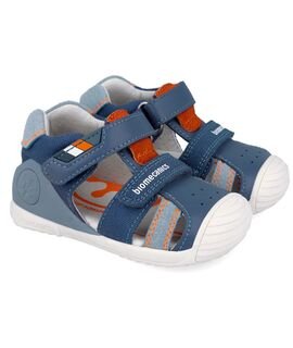 Biomecanics Παιδικά Ανατομικά Δερμάτινα Παπουτσοπέδιλα 262123-A556-PETROL - ΜΠΛΕ