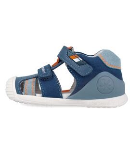 Biomecanics Παιδικά Ανατομικά Δερμάτινα Παπουτσοπέδιλα 262123-A556-PETROL - ΜΠΛΕ