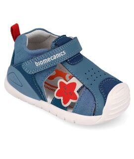 Biomecanics Παιδικά Ανατομικά Δερμάτινα Παπουτσοπέδιλα 262127-A631-INDIGO - ΜΠΛΕ