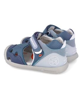 Biomecanics Παιδικά Ανατομικά Δερμάτινα Παπουτσοπέδιλα 262128-A631-INDIGO - ΜΠΛΕ