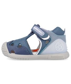 Biomecanics Παιδικά Ανατομικά Δερμάτινα Παπουτσοπέδιλα 262128-A631-INDIGO - ΜΠΛΕ