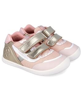 Biomecanics Παιδικά Ανατομικά Δερμάτινα Sneakers 262157-A878-PLATINO Y COTTON - ΡΟΖ/ΧΡΥΣΟ