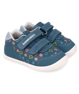 Biomecanics Παιδικά Ανατομικά Δερμάτινα Sneakers 262166-A556-PETROL - ΜΠΛΕ