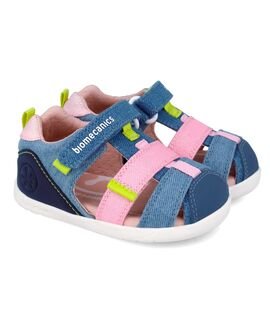 Biomecanics Παιδικά Πάνινα Ανατομικά Παπουτσοπέδιλα 262199-C727-JEANS Y ROSA - ΜΠΛΕ/ΤΖΙΝ-ΡΟΖ