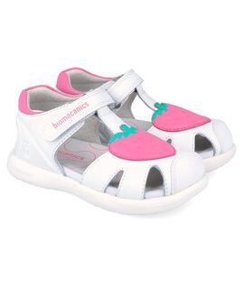 Biomecanics Παιδικά Ανατομικά Δερμάτινα Παπουτσοπέδιλα 262201-A050-BLANCO - ΛΕΥΚΟ