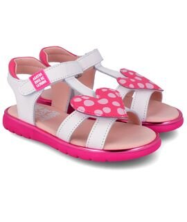 Agatha Ruiz De La Prada Παιδικά Δερμάτινα Ανατομικά Πέδιλα 262961-B050-BLANCO - ΛΕΥΚΟ