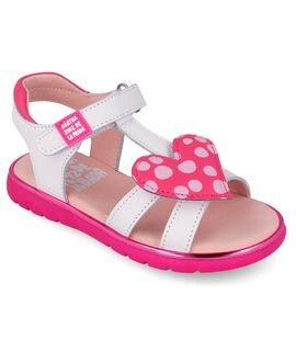 Agatha Ruiz De La Prada Παιδικά Δερμάτινα Ανατομικά Πέδιλα 262961-B050-BLANCO - ΛΕΥΚΟ