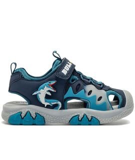 BULL BOYS Παιδικά Παπουτσοπέδιλα με ΦΩΤΑΚΙΑ DNCL5192-BL11 MOSASAURO BLU - ΜΠΛΕ