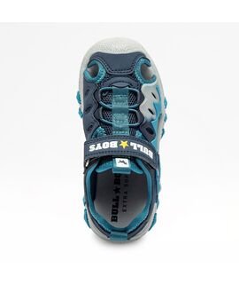 BULL BOYS Παιδικά Παπουτσοπέδιλα με ΦΩΤΑΚΙΑ DNCL5192-BL11 MOSASAURO BLU - ΜΠΛΕ