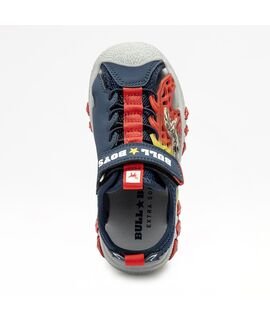 BULL BOYS Παιδικά Παπουτσοπέδιλα με ΦΩΤΑΚΙΑ DNAL5194-BL11 VELOCIRAPTOR BLU - ΜΠΛΕ