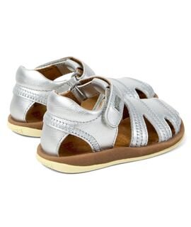 Camper Παιδικά Δερμάτινα Παπουτσοπέδιλα Bicho Pink 80372-088 GREY - ΑΣΗΜΙ