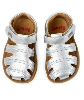 Camper Παιδικά Δερμάτινα Παπουτσοπέδιλα Bicho Pink 80372-088 GREY - ΑΣΗΜΙ