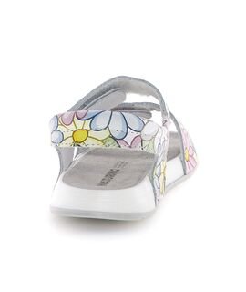 Naturino Παιδικά Δερμάτινα Ανατομικά Πέδιλα Salny. calf pr. maxi flo white - ΛΕΥΚΟ