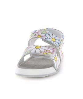 Naturino Παιδικά Δερμάτινα Ανατομικά Πέδιλα Salny. calf pr. maxi flo white - ΛΕΥΚΟ