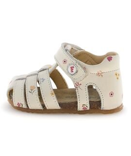 Falcotto Παιδικά Δερμάτινα Ανατομικά Παπουτσοπέδιλα Alby calf pr. liberty milk - ΕΚΡΟΥ