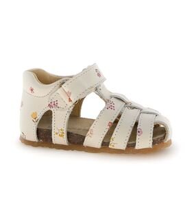 Falcotto Παιδικά Δερμάτινα Ανατομικά Παπουτσοπέδιλα Alby calf pr. liberty milk - ΕΚΡΟΥ