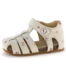 Falcotto Παιδικά Δερμάτινα Ανατομικά Παπουτσοπέδιλα Alby calf pr. liberty milk - ΕΚΡΟΥ