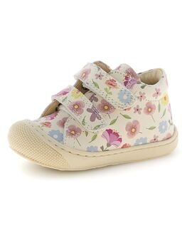Naturino Παιδικά Δερμάτινα Ανατομικά Μποτάκια Cocoon VL calf pr. flowering milk - ΕΚΡΟΥ