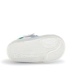 Falcotto Παιδικά Ανατομικά Μποτάκια Shin zip. eco calf perf./canvas white-azure-celeste - ΠΟΛΥΧΡΩΜΟ