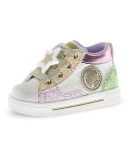 Falcotto Παιδικά Ανατομικά Μποτάκια Shin zip. canvas lux/glitter white-platinum-pink - ΠΟΛΥΧΡΩΜΟ/GLITTER