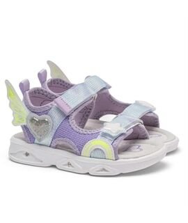 Alegria Παιδικά Sport Πέδιλα με ΦΩΤΑΚΙΑ 122936-LILA - ΜΩΒ/ΛΙΛΑ