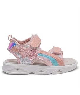 Alegria Παιδικά Sport Πέδιλα με ΦΩΤΑΚΙΑ 123055-PINK - ΡΟΖ