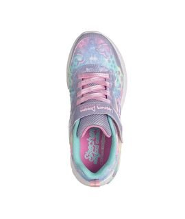 SKECHERS Παιδικά Sneakers με ΦΩΤΑΚΙΑ Heart sparkles pink sparkle mesh 303063L-LVMT - ΠΟΛΥΧΡΩΜΟ