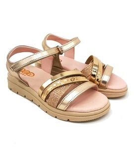 ABY shoes Παιδικά Δερμάτινα Ανατομικά Πέδιλα ABY632-ΜΠΡΟΝΖΕ