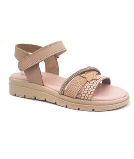 ABY shoes Παιδικά Δερμάτινα Ανατομικά Πέδιλα ABY635-NUDE