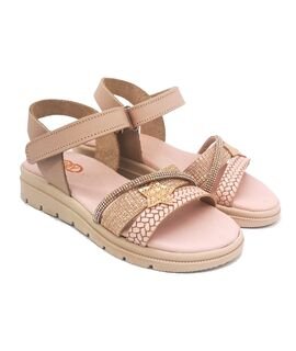 ABY shoes Παιδικά Δερμάτινα Ανατομικά Πέδιλα ABY635-NUDE