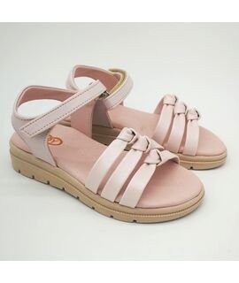 ABY shoes Παιδικά Δερμάτινα Ανατομικά Πέδιλα ABY642-ΡΟΖ/NUDE