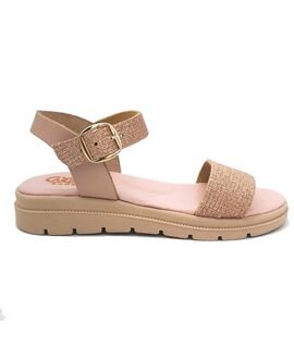 ABY shoes Παιδικά Δερμάτινα Ανατομικά Πέδιλα ABY665-NUDE/ΜΠΡΟΝΖΕ