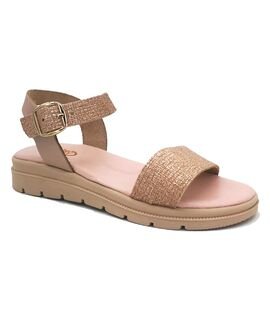 ABY shoes Παιδικά Δερμάτινα Ανατομικά Πέδιλα ABY665-NUDE/ΜΠΡΟΝΖΕ