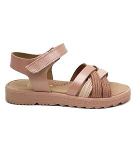 Ricco Mondo Παιδικά Δερμάτινα Ανατομικά Πέδιλα A30312V1 - ΧΑΛΚΟΣ SATINE