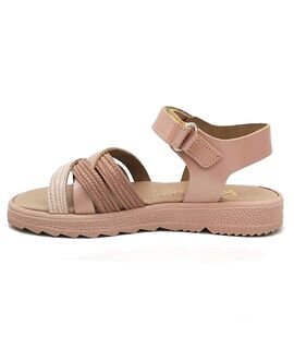 Ricco Mondo Παιδικά Δερμάτινα Ανατομικά Πέδιλα A30312V1 - ΧΑΛΚΟΣ SATINE