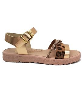 Ricco Mondo Παιδικά Δερμάτινα Ανατομικά Πέδιλα T30301V1 ΧΑΛΚΟΣ LEO