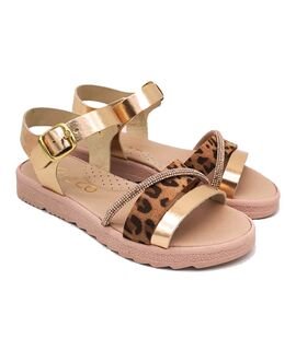 Ricco Mondo Παιδικά Δερμάτινα Ανατομικά Πέδιλα T30301V1 ΧΑΛΚΟΣ LEO