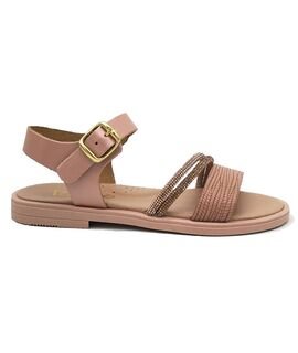 Ricco Mondo Παιδικά Δερμάτινα Ανατομικά Πέδιλα T30316P4 - ΧΑΛΚΟΣ ΣΑΤΙΝΕ