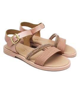 Ricco Mondo Παιδικά Δερμάτινα Ανατομικά Πέδιλα T30316P4 - ΧΑΛΚΟΣ ΣΑΤΙΝΕ