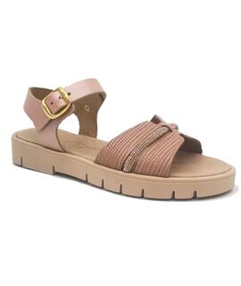 Ricco Mondo Παιδικά Δερμάτινα Ανατομικά Πέδιλα T30323S3 - ΧΑΛΚΟΣ ΣΑΤΙΝΕ