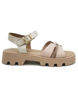 Ricco Mondo Παιδικά Δερμάτινα Ανατομικά Πέδιλα T30323T1 - NUDE ΣΑΤΙΝΕ