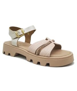Ricco Mondo Παιδικά Δερμάτινα Ανατομικά Πέδιλα T30323T1 - NUDE ΣΑΤΙΝΕ