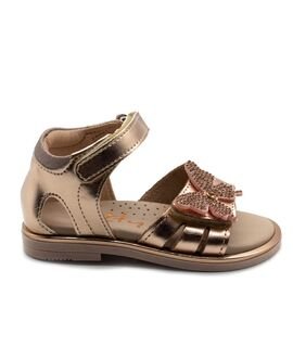 SALTY Παιδικά Δερμάτινα Ανατομικά Πέδιλα SK26-5567-ΧΑΛΚΟΣ ΜΑΤ